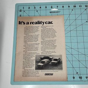 Fiat 1975 Vintage Original Print Ad Advertisement
